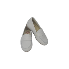 Blublonc Hannah Children's Off White Leather Loafer