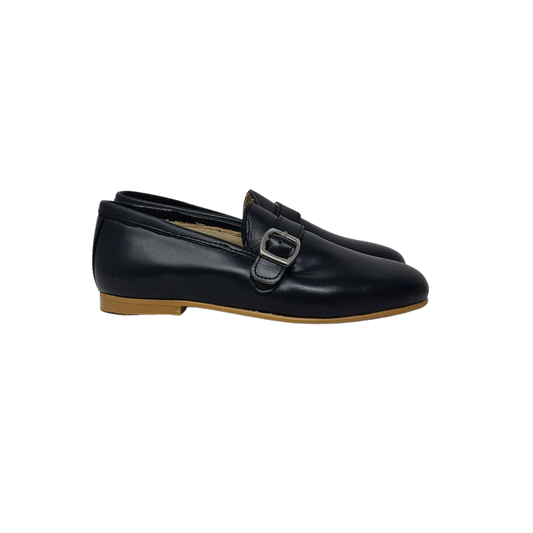 Luccini Sabino Childrens Black Leather Loafer