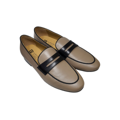 AicBerlucci Loraine Ladies Taupe Leather Loafer Shoes