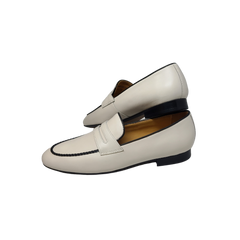 AicBerlucci Loraine Ladies Off White Leather Loafer Shoes