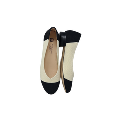 AiciBerllucci Ball ladies White/Black knitted Flat shoes