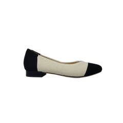 AiciBerllucci Ball ladies White/Black knitted Flat shoes