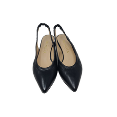 Brunella Bru11 Ladies Black Leather Sling Back Low Heel