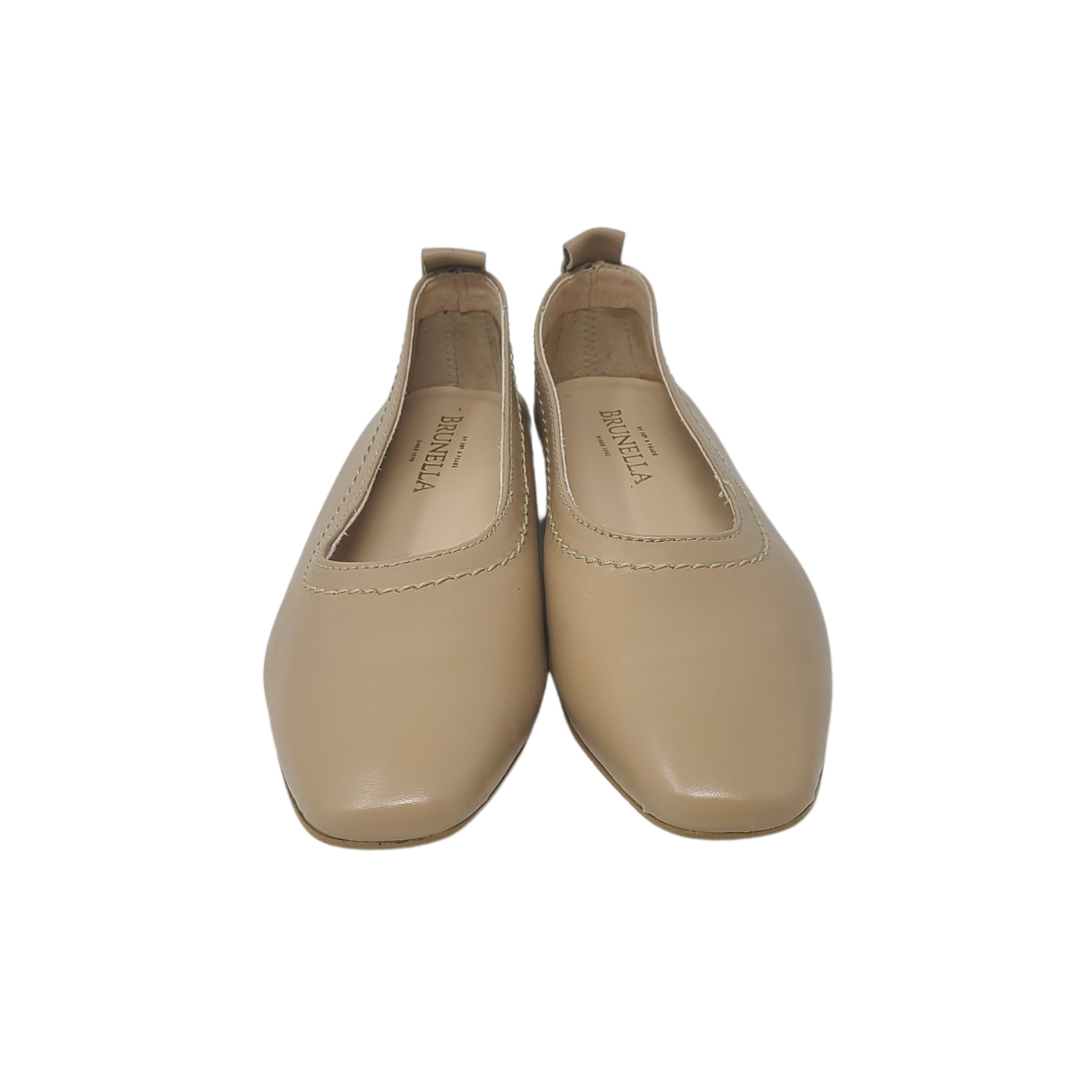 ladies beige dress shoes Brunella V23 405 Ladies Beige leather shoes – Frankel's Designer Shoes
