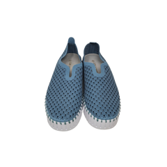 ILSE JACOBSEN Tulip3373 Ladies Light Blue Fabric Sneaker Shoe Thick Sole