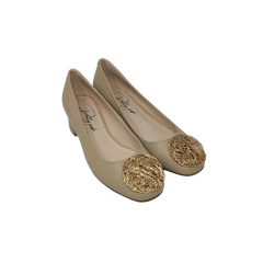 Pretty Posh Tullia Ladies Nude Leather Heel