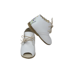 Emel 1433 Children's White Leather Shoe