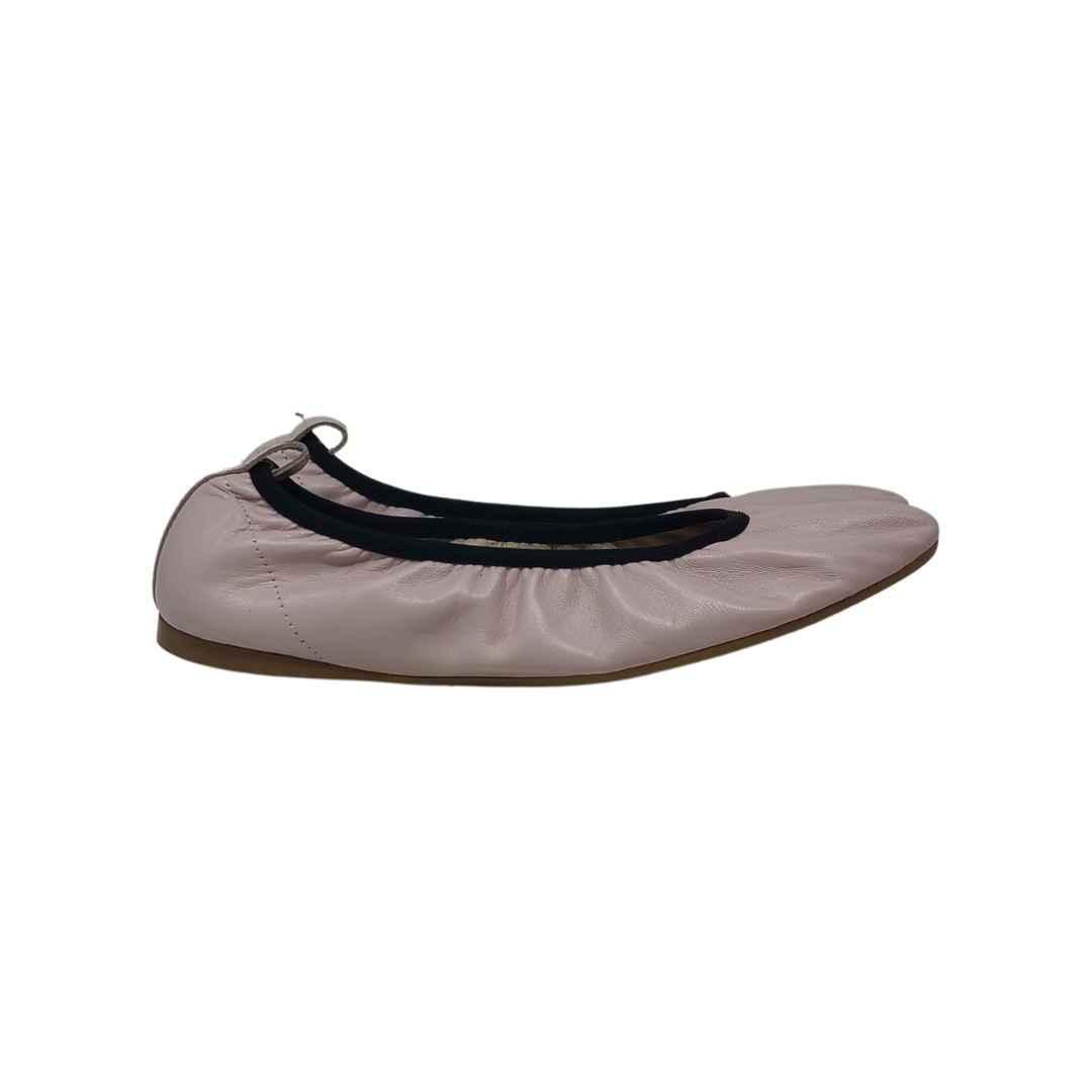 Papanatas 50015 Girls Light Pink With Black Rim Flats