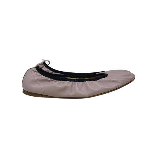 Papanatas 50015 Girls Light Pink With Black Rim Flats