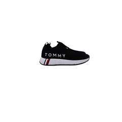 Tommy Hilfiger Aliah Black Knit Sneaker Shoe