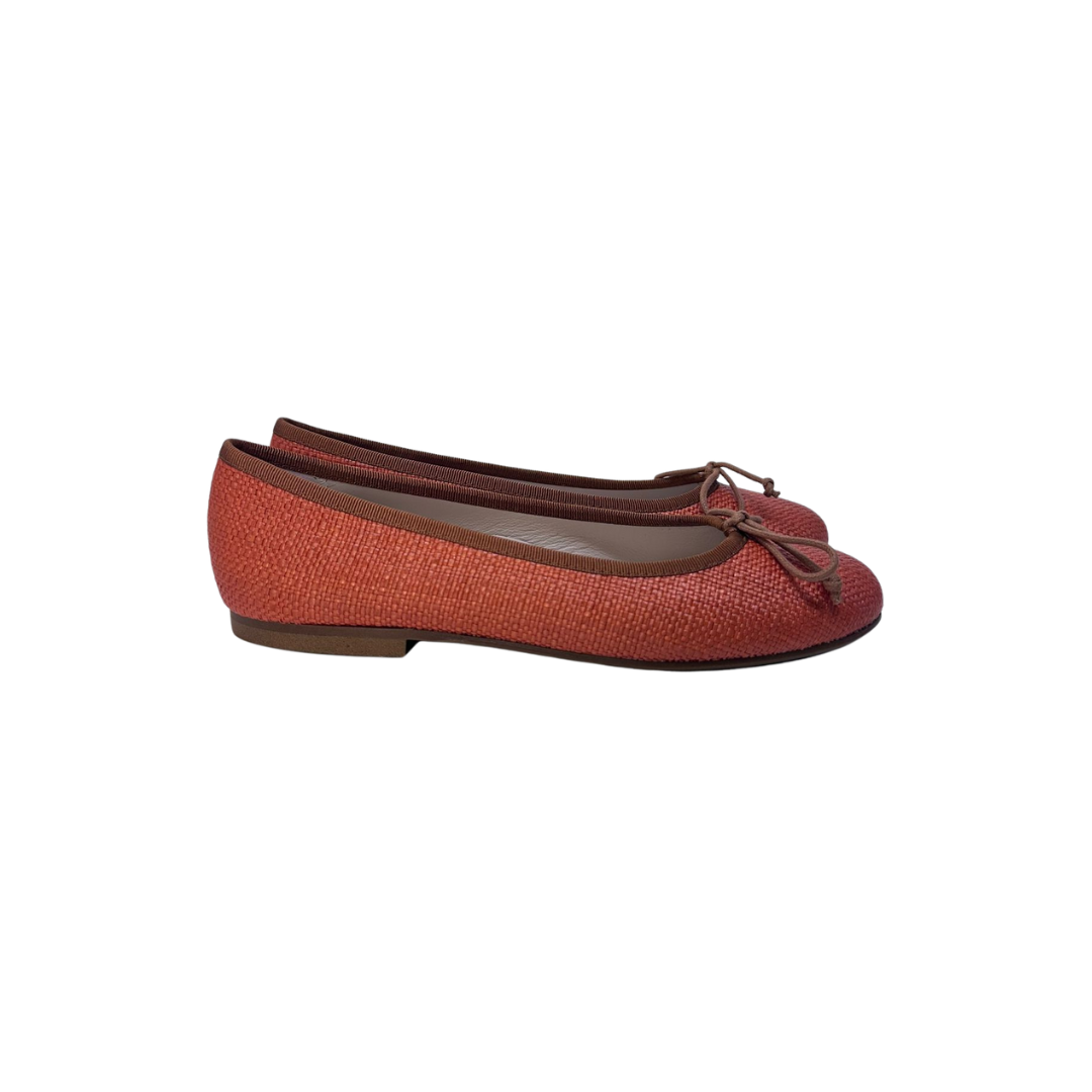 Beberlis 23074 Children's Rust Leather Ballet Flat