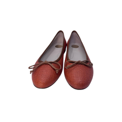 Beberlis 23074 Children's Rust Leather Ballet Flat