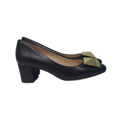 Viviamos Brilla Ladies Black Leather Heel