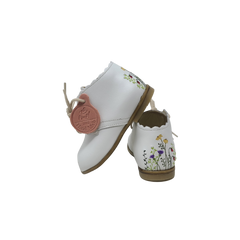 Emel 1433 Children's White Leather Shoe