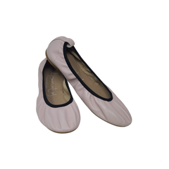 Papanatas 50015 Girls Light Pink With Black Rim Flats