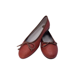 Beberlis 23074 Children's Rust Leather Ballet Flat