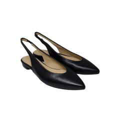 Menina 0008 Ladies Black Leather Slingback