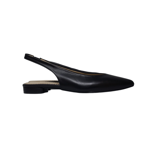 Menina 0008 Ladies Black Leather Slingback