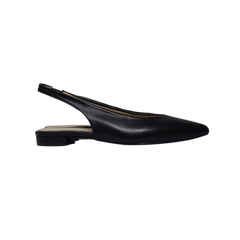 Menina 0008 Ladies Black Leather Slingback