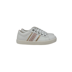 Geox Kathe Childrens White Leather Sneaker