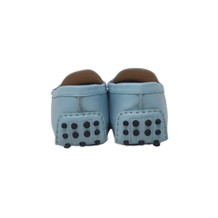 Viviamos Cleo Ladies Light Blue Leather Penny Loafer