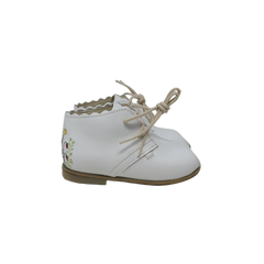 Emel 1433 Children's White Leather Shoe