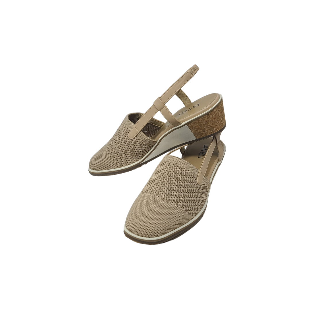 Ladies nude wedge sales shoes