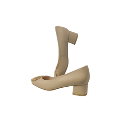 Pretty Posh Tullia Ladies Nude Leather Heel