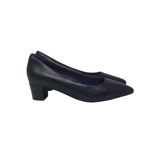 Vaneli Tabia Ladies Black Leather Heel
