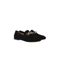 Viviamos Azalea Ladies Black Suede Loafer