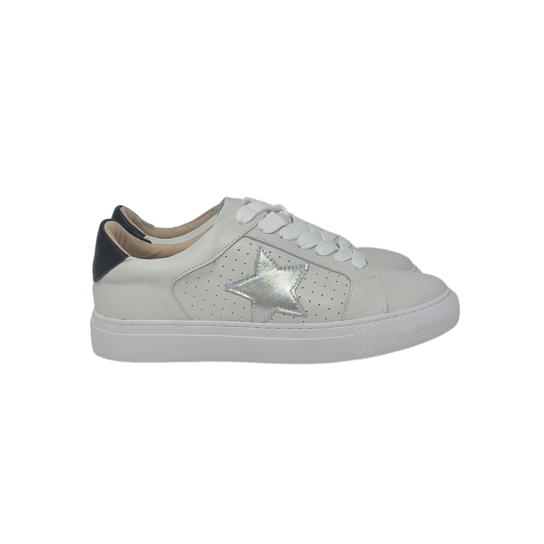 Pretty Posh Giorgia Ladies White Leather Sneaker