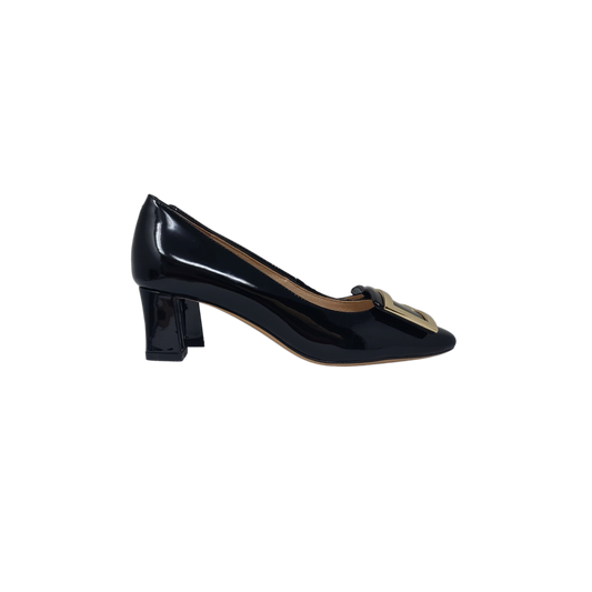 Viviamos Sabina Ladies Black Patent Medium Dress Heel