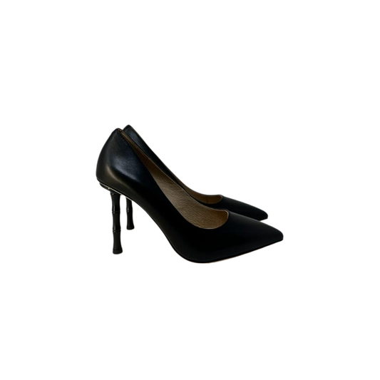 Melyann Prayg Ladies black leather 3 inch spike heel