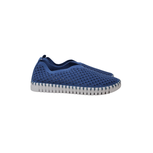 ILSE JACOBSEN Tulip139 Ladies Blue Fabric Sneaker Shoe
