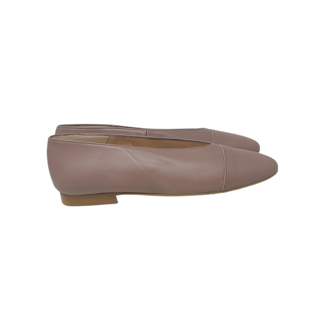 Brunella V2A Ladies Taupe Leather Flat Shoes