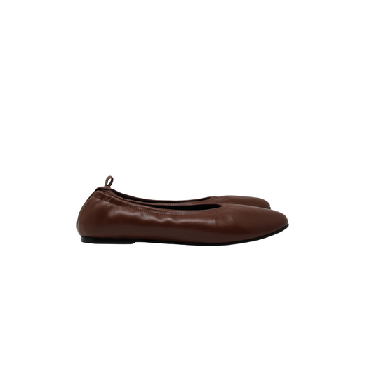 Ruth Secret 3090 Ladies Brown Leather Flat