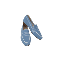 Pretty Posh Laura Ladies Light Blue Loafer