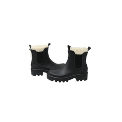 Cougar Ignite Black Rain Booties with Fur Inside