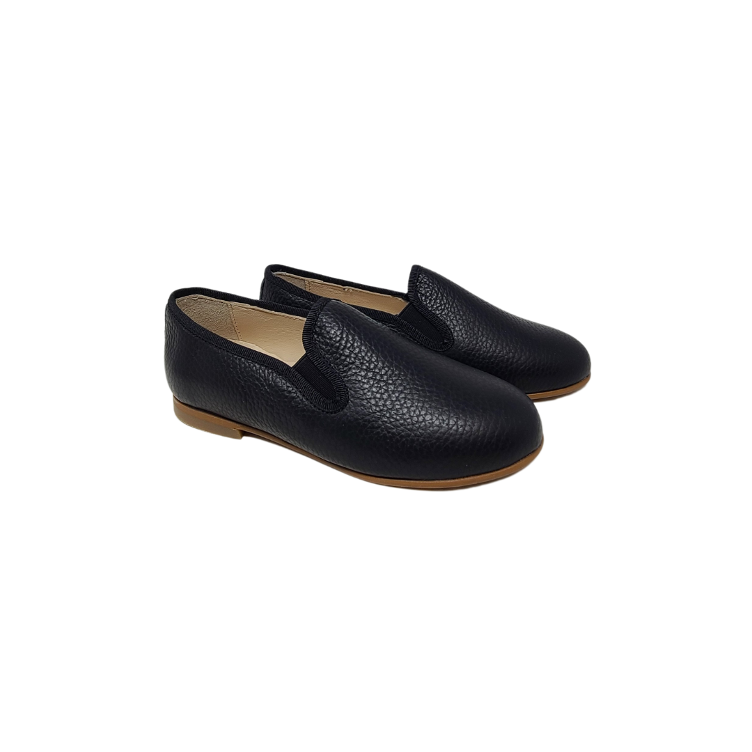 Blublonc Lucas Kids black leather loafer