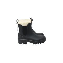 Cougar Ignite Black Rain Booties with Fur Inside