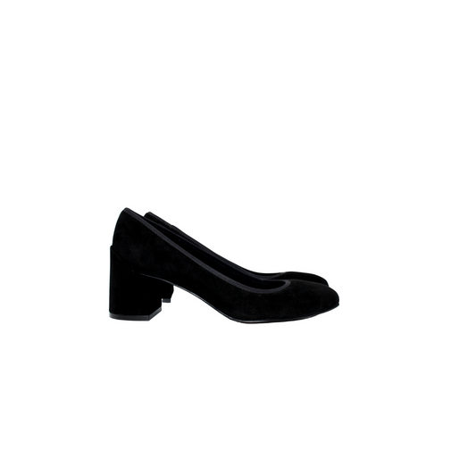 Van Eli Camila Ladies Black Suede 2 inch box Heel