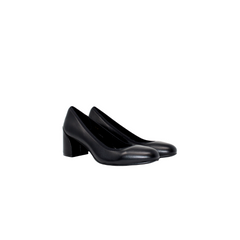 Van Eli Camila Ladies Black Leather 2 inch box Heel