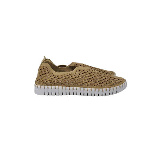 ILSE JACOBSEN Tulip139 Ladies Cappuccino Fabric Sneaker Shoe