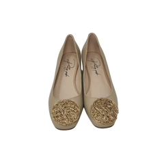 Pretty Posh Tullia Ladies Nude Leather Heel